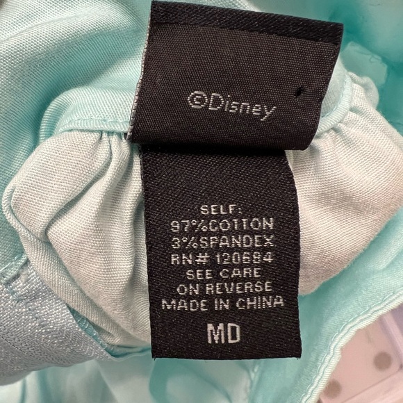 Disney Lilo and Stitch Hawaiian Skirt Blue Palm Tree Surf Hibiscus Pockets Sz M - Picture 6 of 7